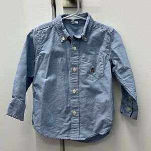 Gap Boys Blue Oxford Button Down Shirt - size 2T